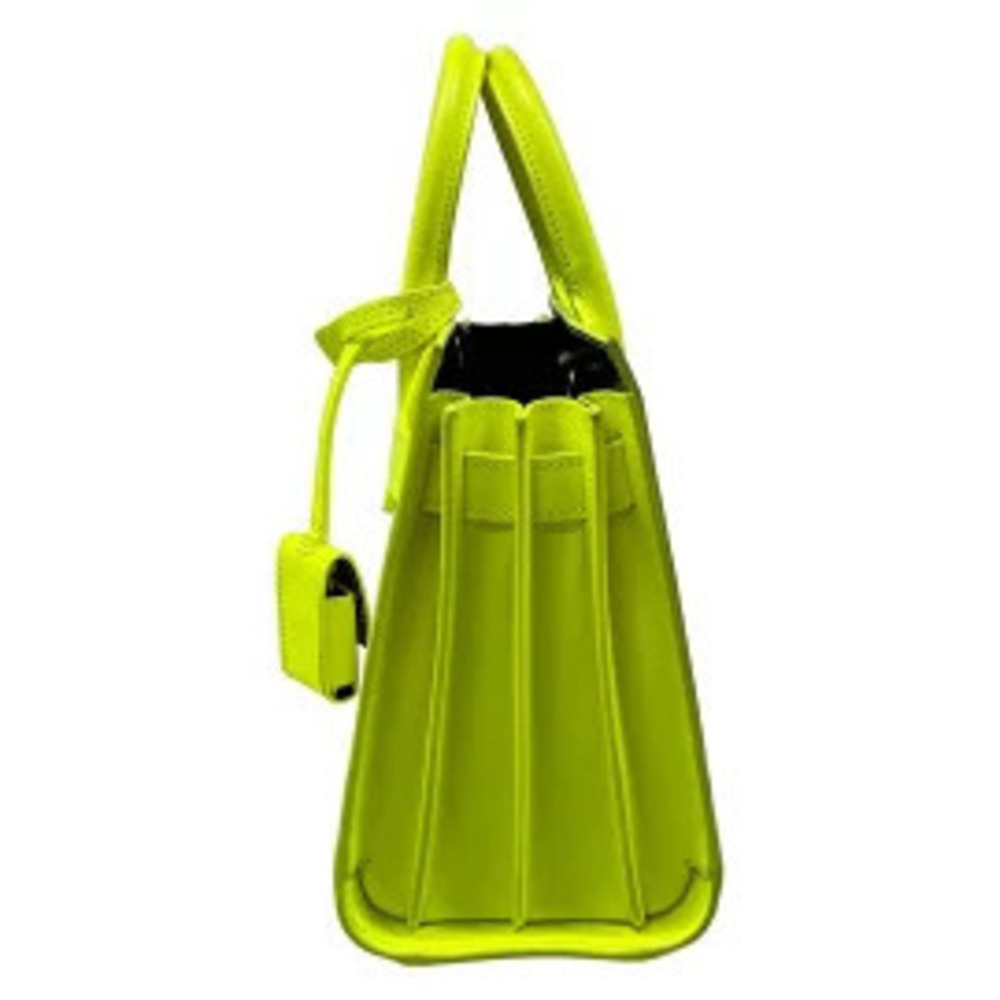Saint Laurent Sac De Jour Neon Leather 2Way Shoulder Bag Yellow - Picture 4 of 4